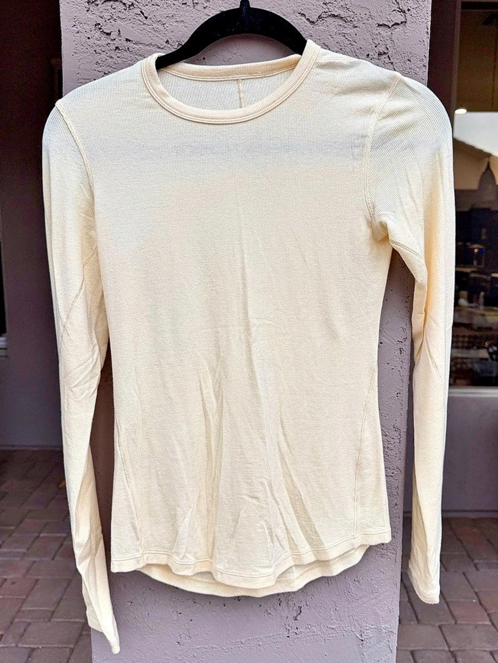 Lululemon Hold Tight Long-Sleeve Shirt Butter Yellow size 2
